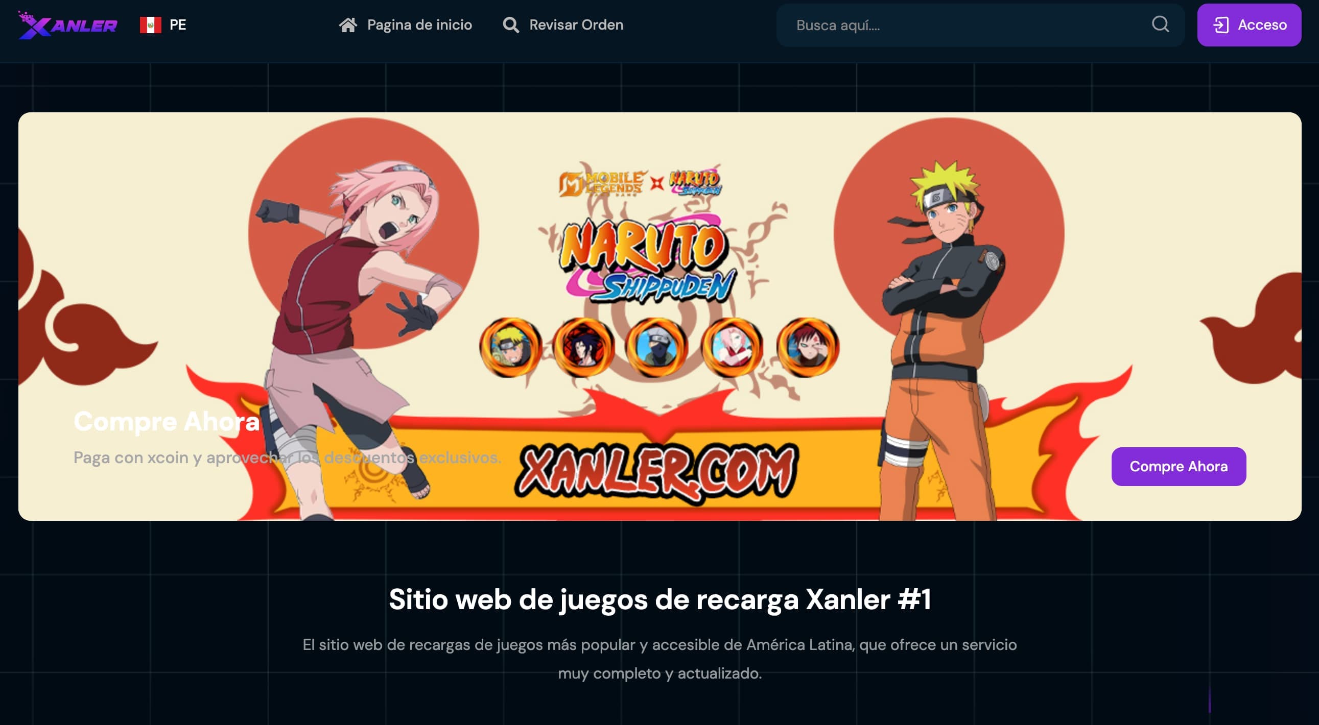Tienda de E-commerce Recarga de Juegos